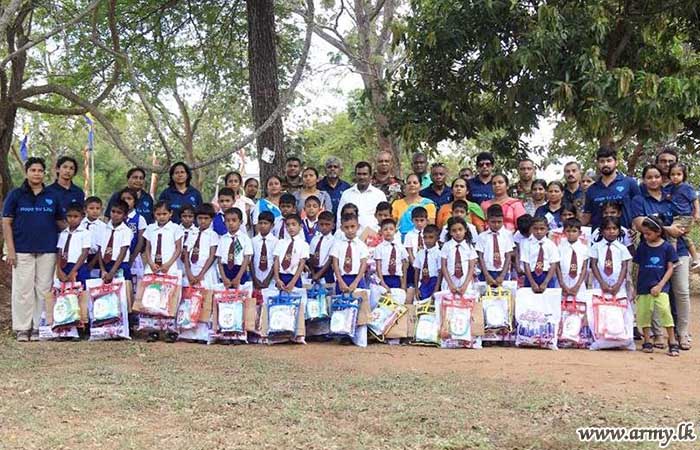 12 Infantry Division in Collaboration with ‘Hope for Life Lanka’ Foundation Provides School Accessories