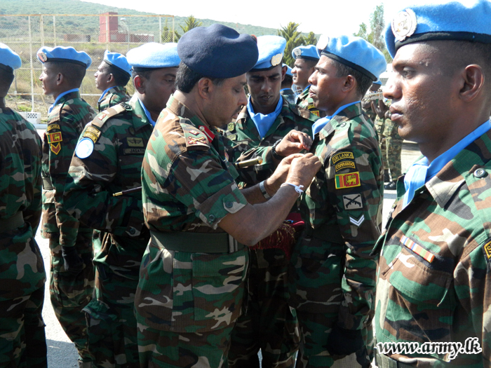 Lebanon Peacekeepers Receive UN Medals