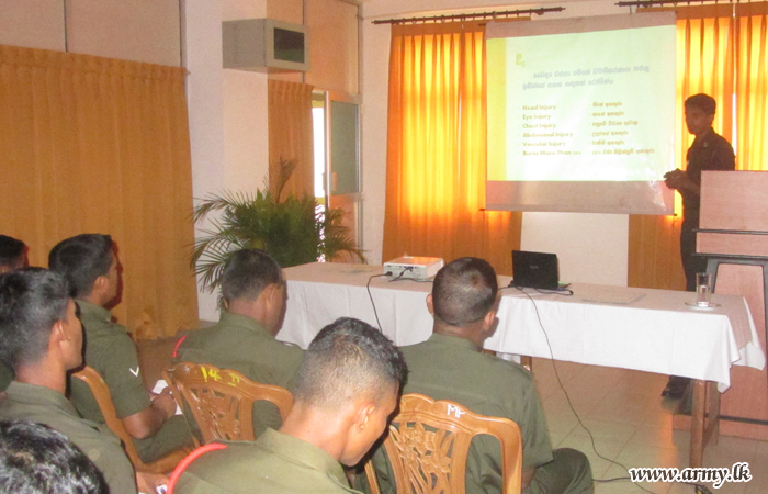 Troops of the 14 (V) SLLI Learn about Disaster Management