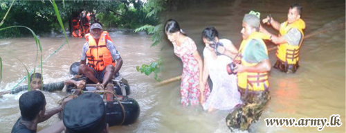 Hundreds of Army Troops Busy in Rescue & Relief Work in Kilinochchi, Mullaittivu & Wanni Areas