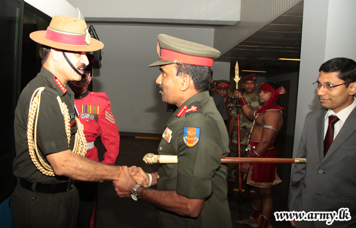 Indian Chief of the Army Staff Arrives, Providing an Impetus to Bilateral Defence Ties