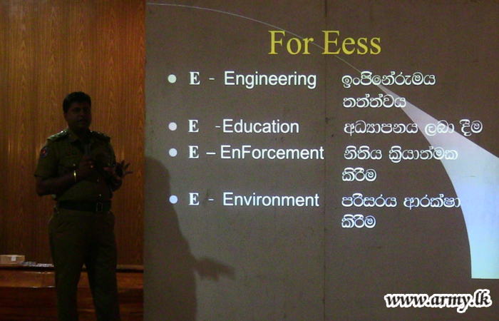 Mullaitivu Troops Learn about Traffic Laws & Conduct Training Day Presentation