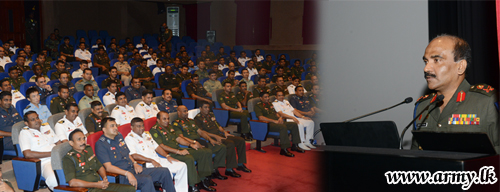 Commander in His Lecture to DSCSC Student Officers Underlines Importance of Learning Process