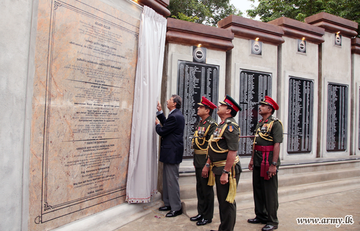 Armour War Heroes' Memorial Park Opened