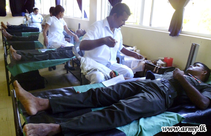 Central Troops Donate Blood