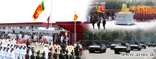 Glittering National Flags & Military Parades Salute President & Nation During 68th Independence Day Ceremonies