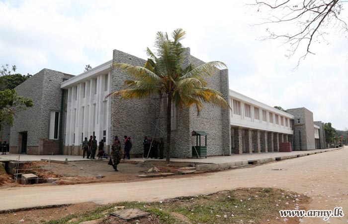 Commander Inspects Final Construction Work at New Gymnasium
