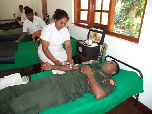 Army Personnel Support Blood Donation Campaign