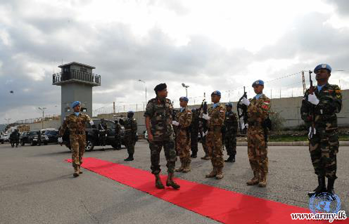 Sri Lanka's Military Advisor for UN Inspects Troops in Lebanon