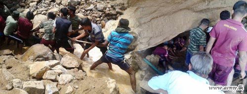 Despite Torrential Rains Army Troops Continue Search for Missing Monk