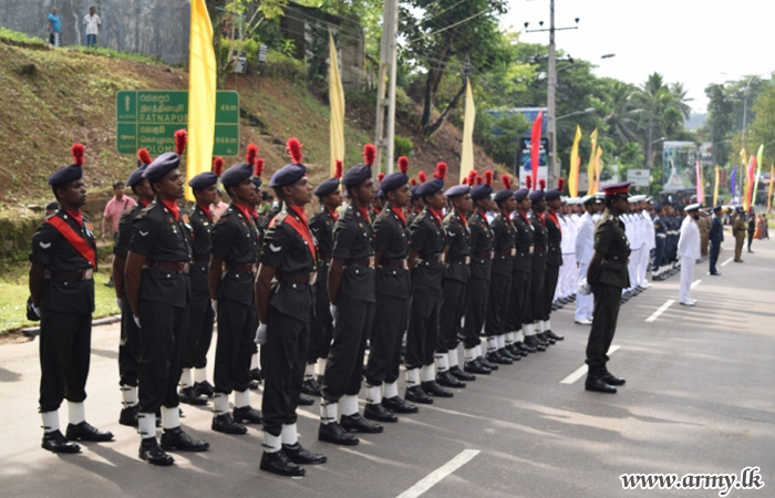Floral Wreeths Placed in Ratnapura & Anuradhapura War Heroes' Monuments