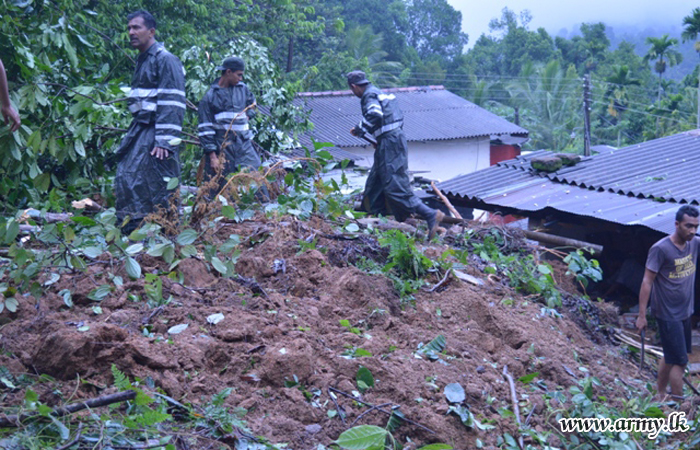 Army Troops Search for Survivors in Pilimathalawa Landslide Tragedy
