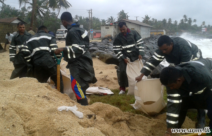 UPDATE: Army Troops Avert Tank Bund Breach & Provide Cooked Meals to the Displaced