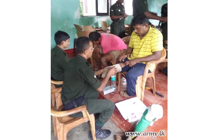 Clearing of Debris Continues: Medical Camp Held at Ranaviru Village