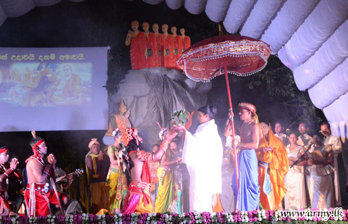 Wanni Troops Commemorate 'Poson Full Moon Poya Day' at Sandahiru Seya Premises