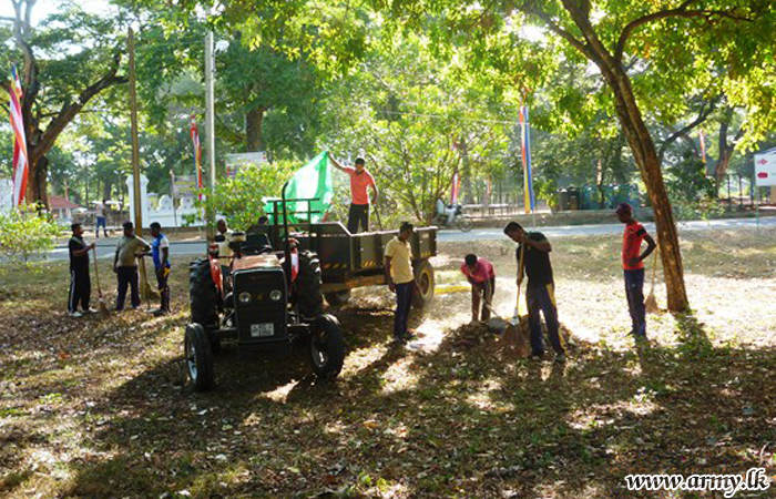Central Troops Launch 'Shramadana' Project at 'Yudaganawa' Temple