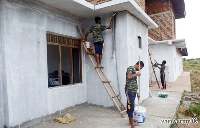 Troops Extend Help for Temple Painting in Ambalanthota