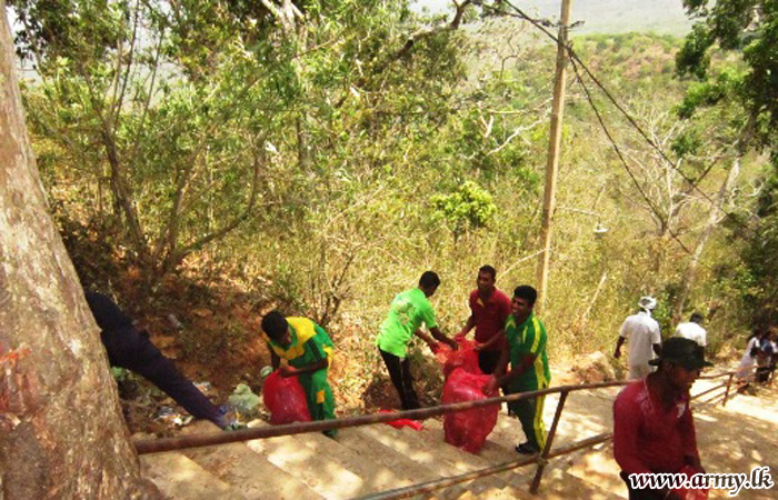 Garbage Left Behind by Pilgrims at Kataragama Cleaned Up