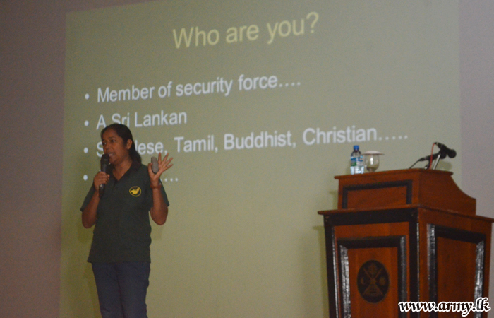 SFHQ-J Troops Listen to 'Healthy Life on a Healthy Planet' Lecture