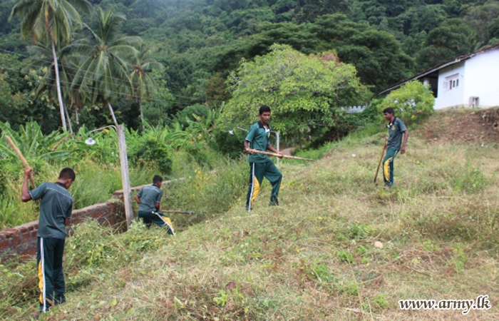 SLRC Troops Launch 'Shramadana' Project at Ambekka Devalaya