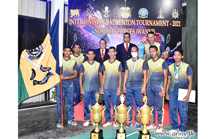 56 Division Players Winners in Inter Division Badminton Tournament at SFHQ-Wanni