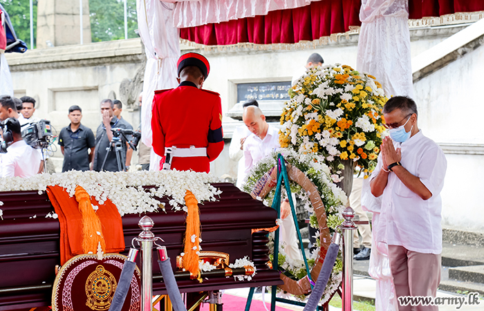 Commander among Mourners at Prelate’s State Funeral at Independence Square  