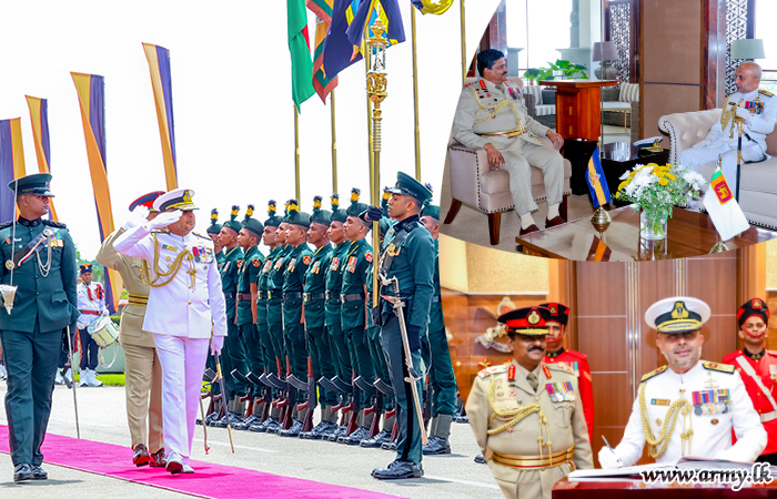 නාවික හමුදාධිපතිතුමන් යුද්ධ හමුදා මූලස්ථානයේ නිල සංචාරයක