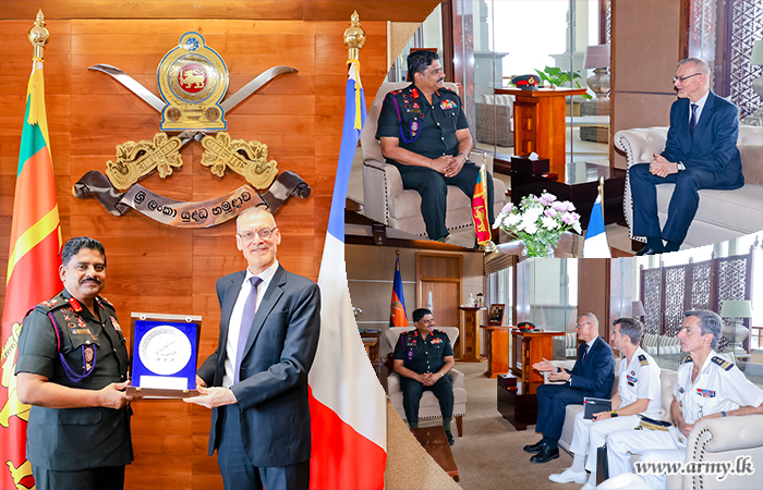 Ambassador of France to Sri Lanka Meets Commander of the Army