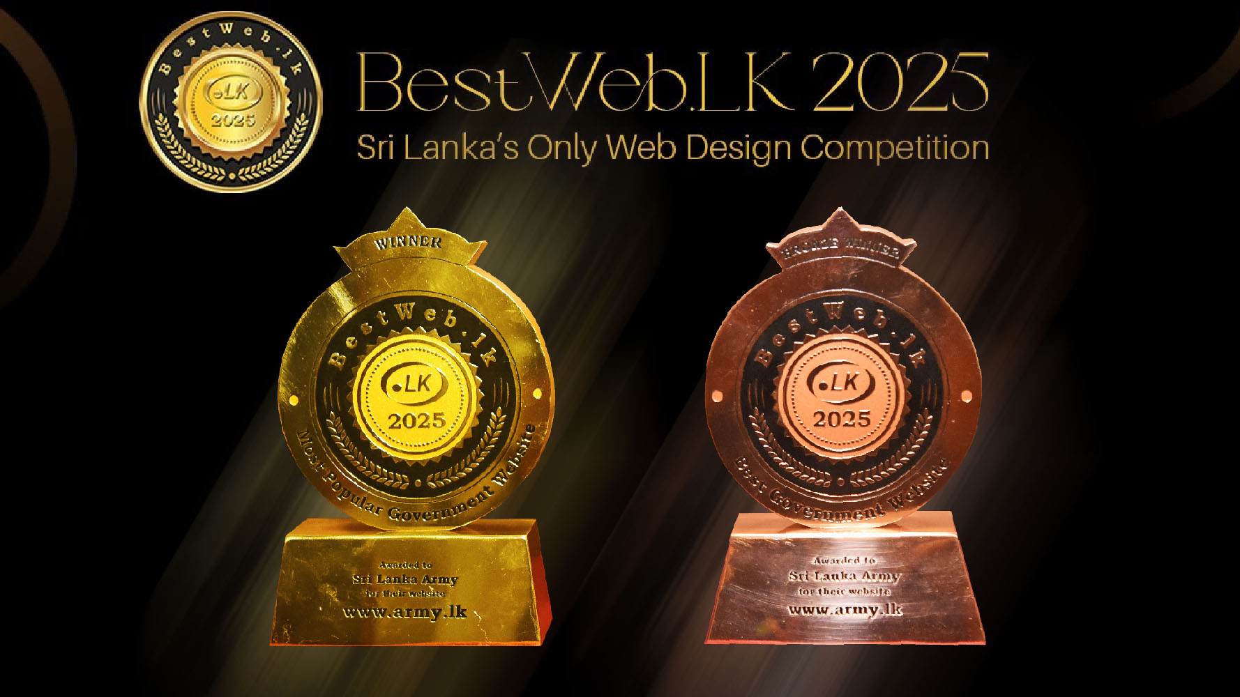 Army Website Wins Most Popular and Bronze Award in Best Government Website Category of BestWeb.lk Competition – 2025