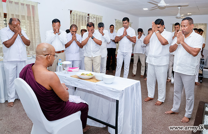 Army Chief Attends Religious Observances on Binara Poya Day