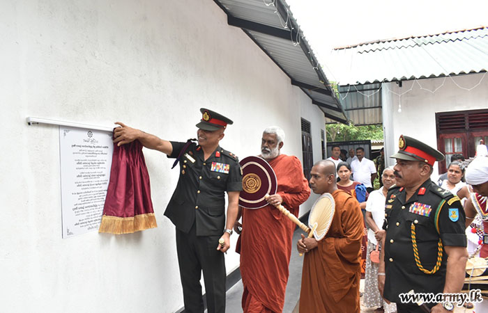 Army Troops Construct and Hand Over New Building for Sevanapitiya Dhamma School