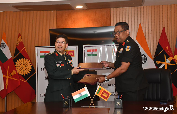 ඉන්දීය හමුදාව සහ ශ්‍රී ලංකා හමුදාව අතර 11 වන වරටත්  යුද්ධ  හමුදා සේවා මාණ්ඩලික සාකච්ඡාව පවත්වයි