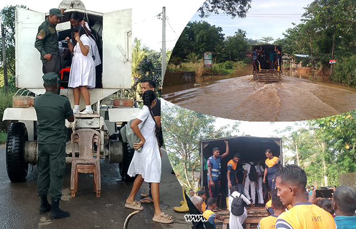 Army Provides Transport Facilities for A/L Students Affected by Bad Weather