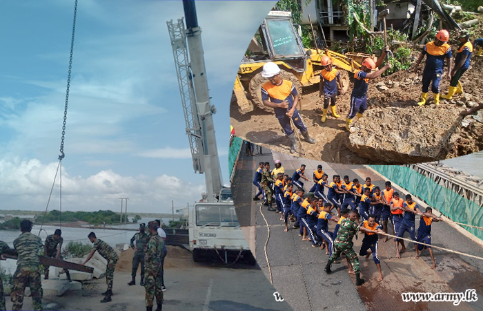 Sri Lanka Army Continues Nation Building Efforts after Adverse Weather