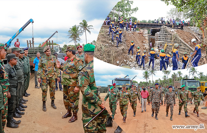 Commander of the Army Visits Chilaw to Review Disaster Relief Operations
