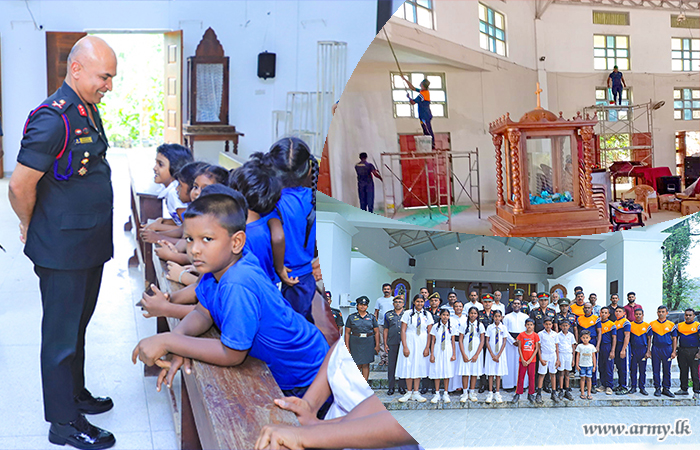 ශාන්ත මරියා දේවස්ථානය ප්‍රතිසංස්කරණය කිරීම සඳහා ශ්‍රී ලංකා යුද්ධ හමුදා ස්වේච්ඡා බලසේනාවේ සහාය