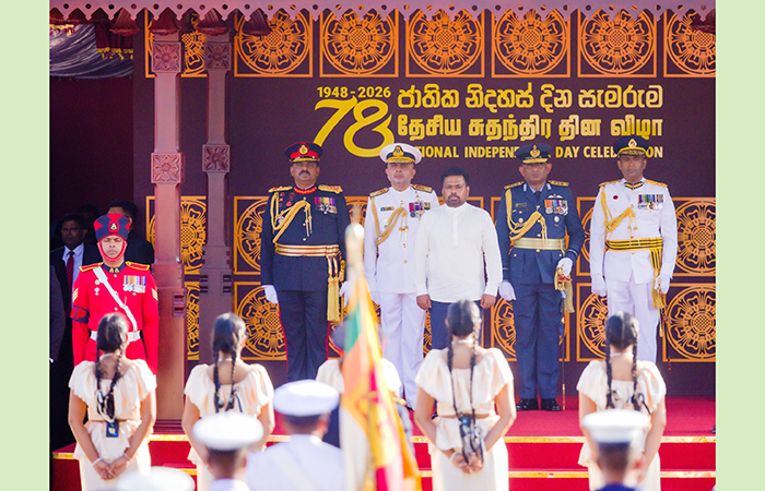 ශ්‍රී ලංකාවේ 78 වන නිදහස් දින සැමරුමේදී ශ්‍රී ලංකා යුද්ධ හමුදාව මව්බිමට උත්තමාචාර පුද කරයි