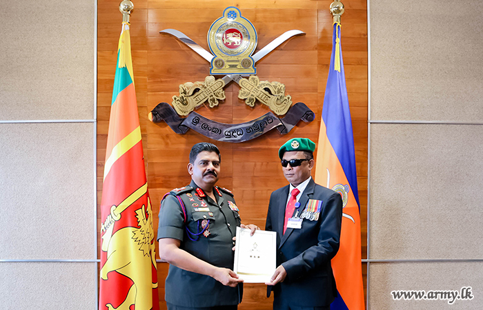 ජපානයේ පැවැති දෘෂ්‍යාබාධිත මැරතන් තරගයෙන් විශිෂ්ට දක්ෂතා දැක්වූ යුද්ධ හමුදා සෙබළා යුද්ධ හමුදාධිපතිතුමන්ගේ ඇගයීමට