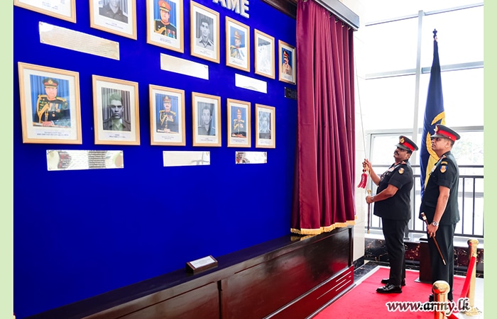 Commander of the Army Unveils Wall of Fame at Sri Lanka Military Acade