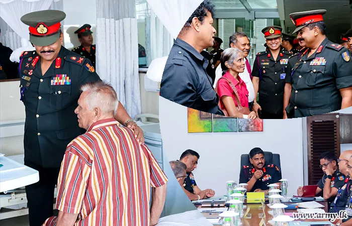යුද්ධ හමුදාධිපතිතුමන් කොළඹ යුද්ධ හමුදා රෝහලේ නිල සංචාරයක