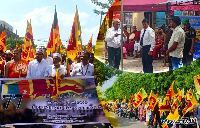 77 වන නිදහස් දිනය වෙනුවෙන් උතුරු හා නැගෙනහිර පළාත් පුරා සැමරුම් උත්සව