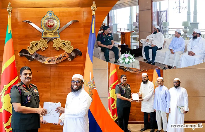සමස්ත ලංකා ජමියතුල් උලමා සංවිධානයේ නියෝජිත පිරිසක් යුද්ධ හමුදාධිපතිතුම