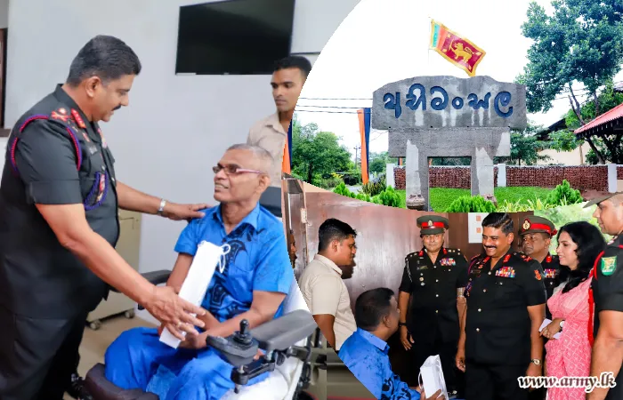 යුද්ධ හමුදාධිපතිතුමන් අනුරාධපුර අභිමංසල-1 සුවතා නිකේතනයේ සංචාරයක