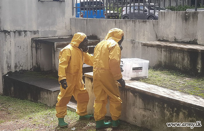 රසායනික කාන්දුවක් පාලනයට 14 රසායනික ජීව විද්‍යාත්මක විකිරණශීලී සහ න්‍යෂ්ඨික ප්‍රතිචාර රෙජිමේන්තුවේ දායකත්වය