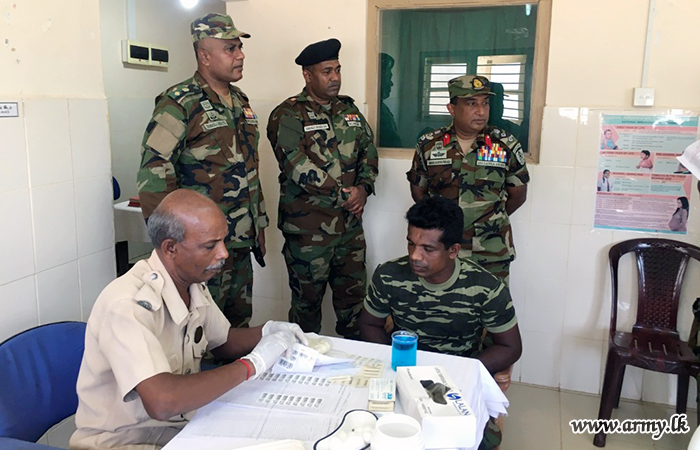 மருதங்கேணி மருத்துவமனையில் 10 வது (தொ) விஜயபாகு காலாட் படையணி படையினரா