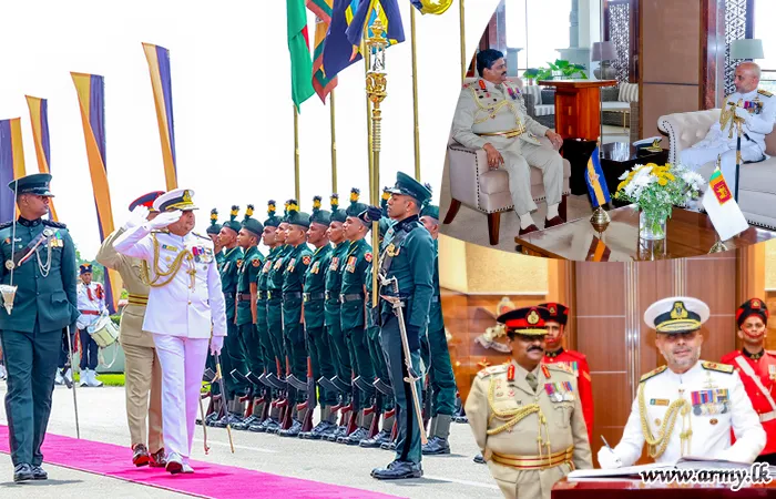 Commander of the Navy Pays Courtesy Call on Commander of the Army