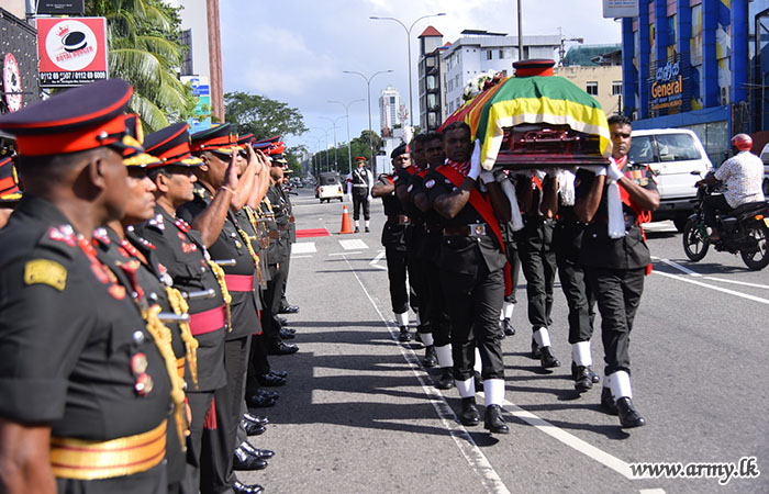 අභාවප්‍රාප්ත බ්‍රිගේඩියර් ඒ.පී.ඩී එදිරිසූරිය (විශ්‍රාමික) KSV ගේ දේහය 