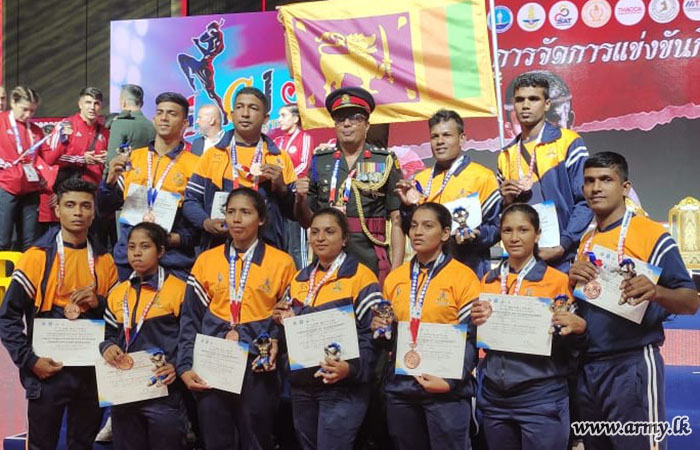 1 වන CISM මුයිතායි ශූරතාවලියේදී ශ්‍රී ලංකා යුද්ධ හමුදා ක්‍රීඩක ක්‍රීඩිකාවන් දක්‍ෂතා දක්වයි