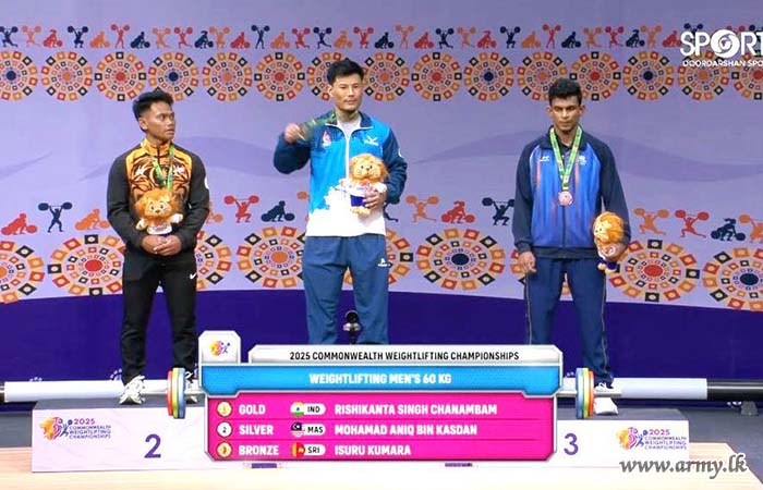 Sri Lanka Army Weightlifting Team Returns to Sri Lanka