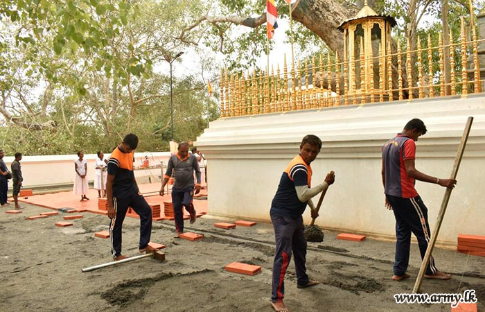 Sri Lanka Army Undertakes Development Initiative at Sacred Jaya Sri Maha Bodhi Premises in Line with the 76th Army Day